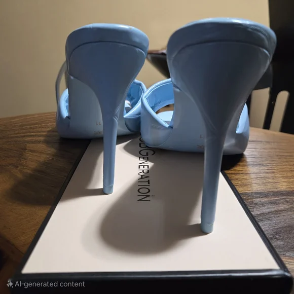 BCBGeneration Women's Blue Slide Sandals - Picture 2 of 3